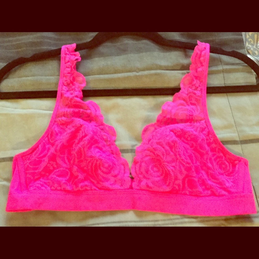 Pink Bralette Neon Pink in Color